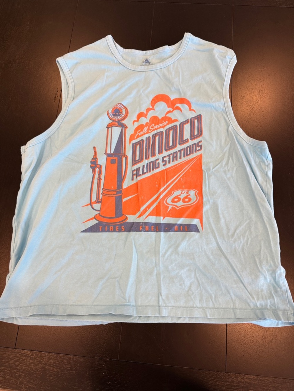 Disney Light Blue Crewneck Tee with Navy Logo